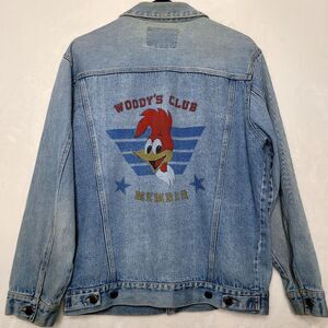 Vintage 1957 Walter Lantz Woody Woodpecker Club Member Denim Jacket Size 11